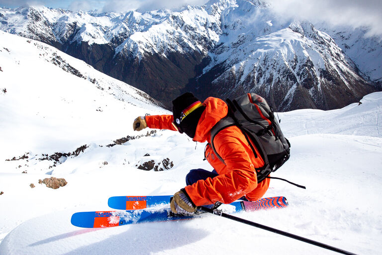 K2 action shot skier