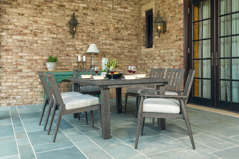 Augusta by Ebel dining collection on slate patio