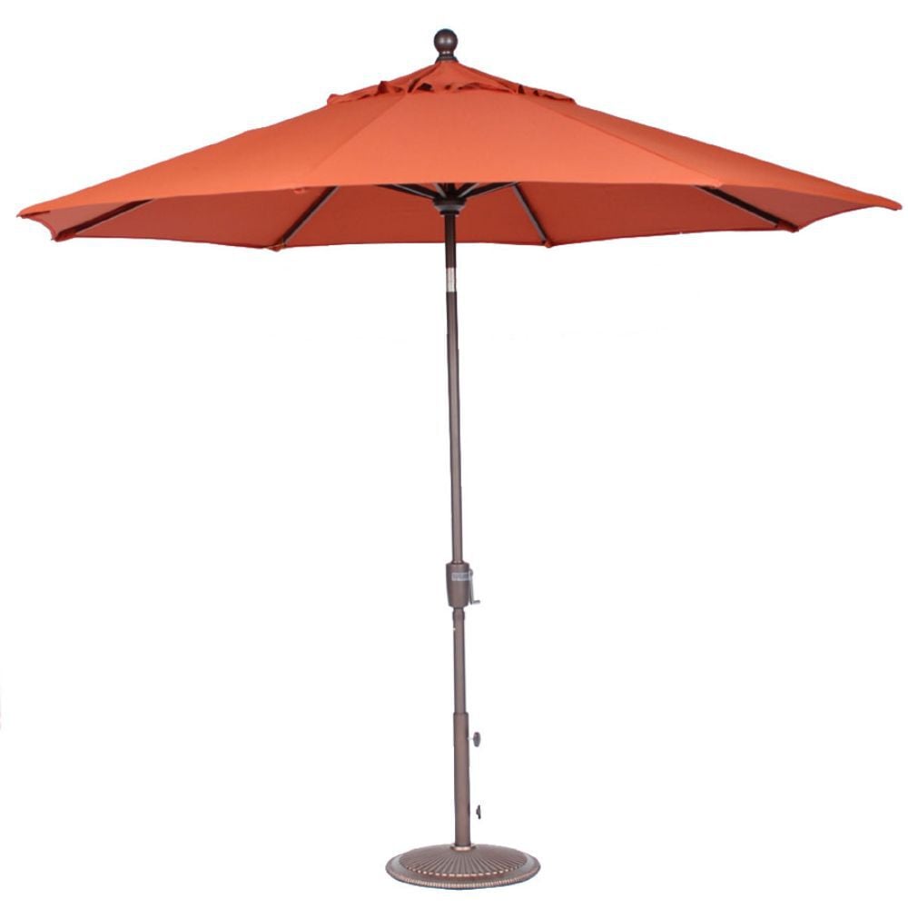 Orange Patio Umbrella with Base