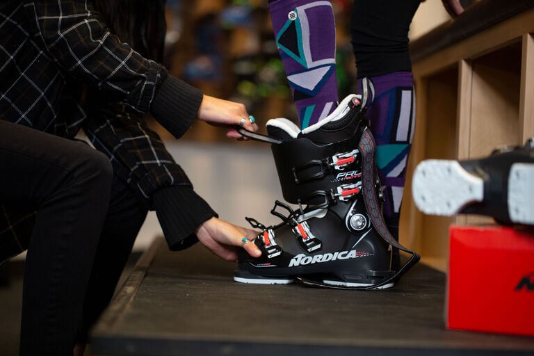 Expert ski and snowboard boot fitting at Christy Sports