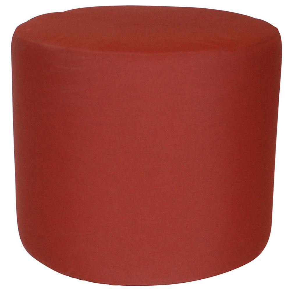 Cylinder Cushioned Stool in Henna Color