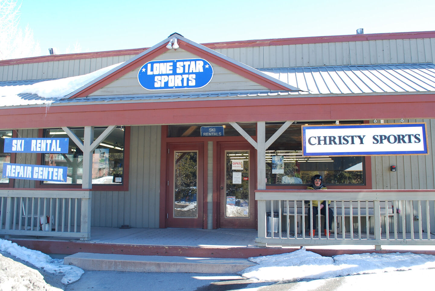 Christy Sports - Breckenridge Lone Star Storefront in the winter