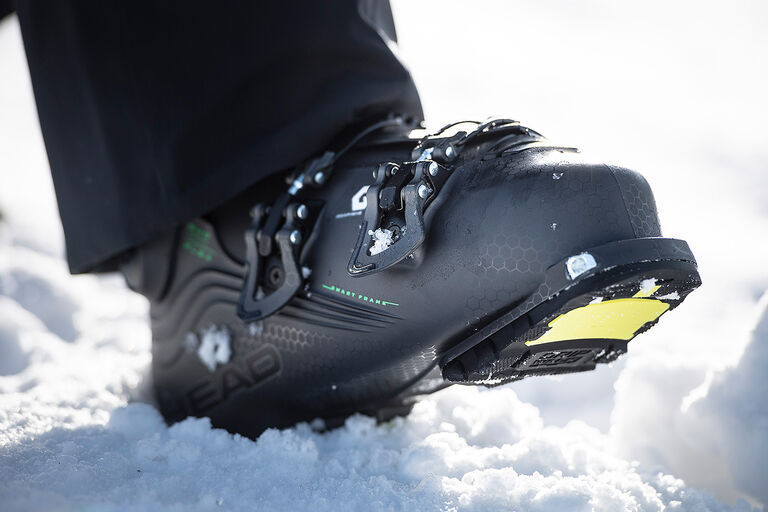 ski boot in snow