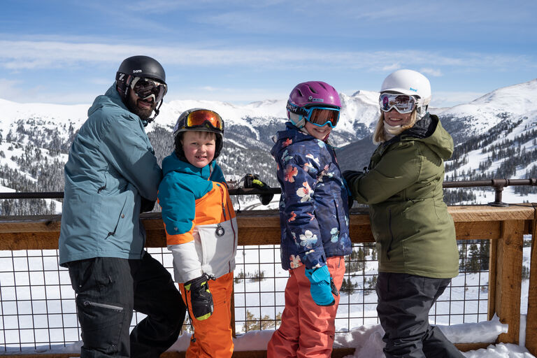 family overlooking the continental divide