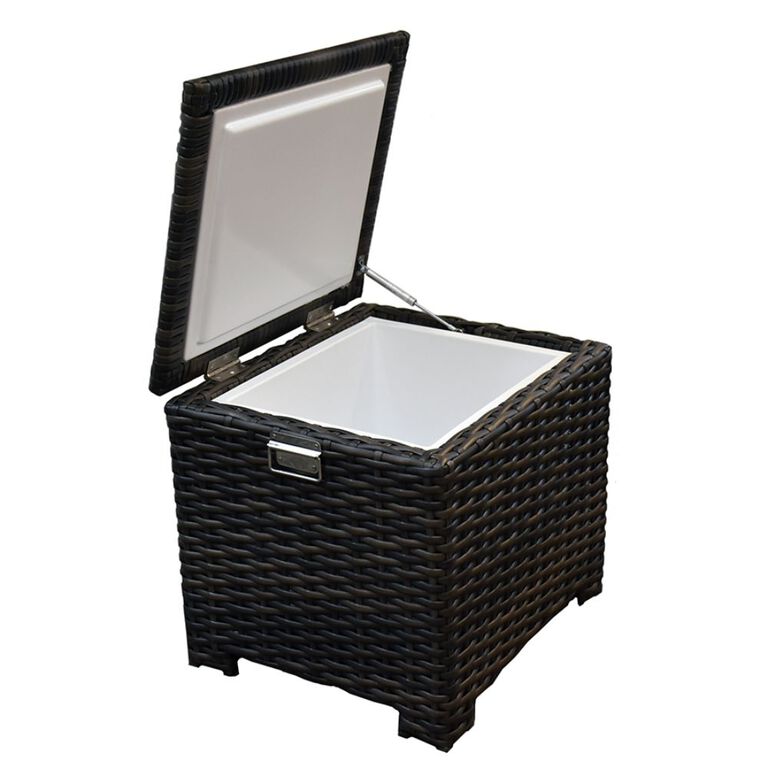 Dark Wicker Insulated Storage Chest