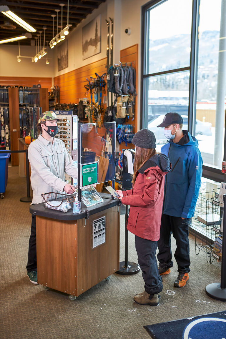 Safe rental process at Christy Sports