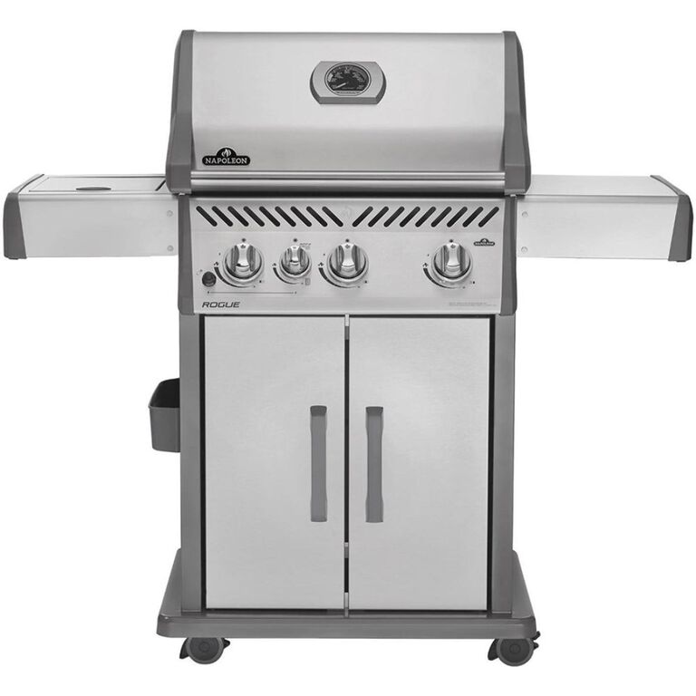 Stainless Steel Grill with Side Burner