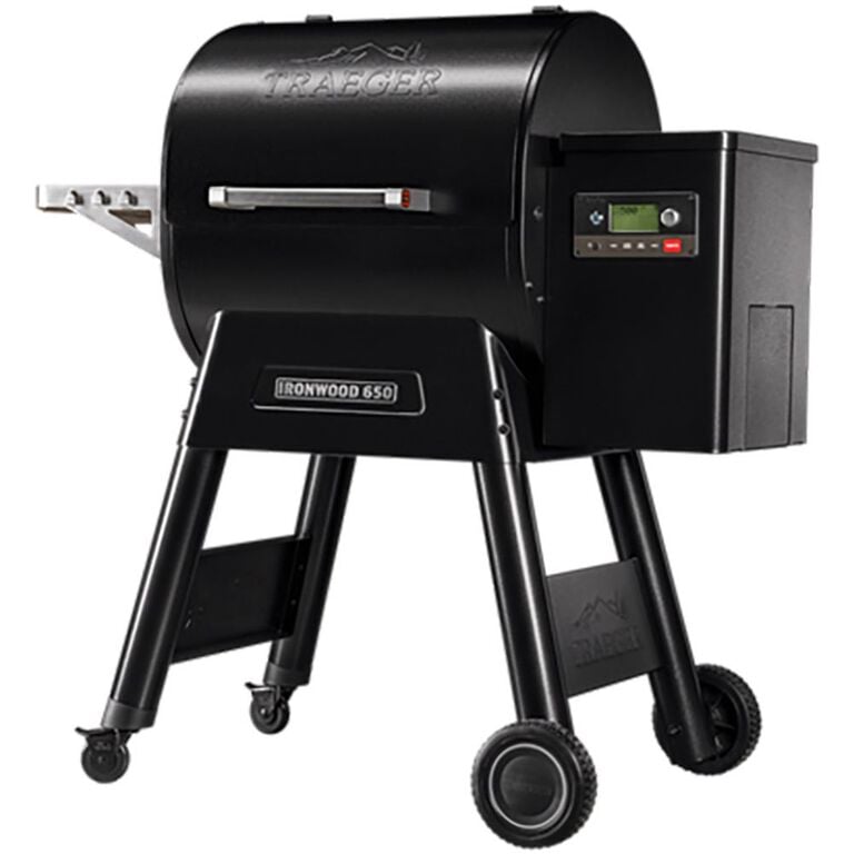Black Pellet Grill with wheels