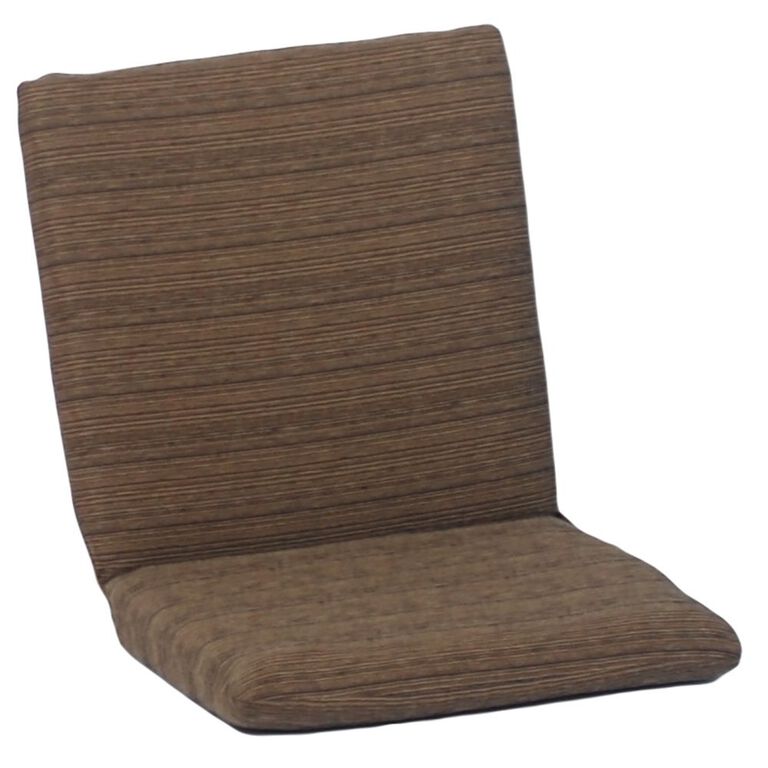Brown Folded Cushion with Seat and Back Sections