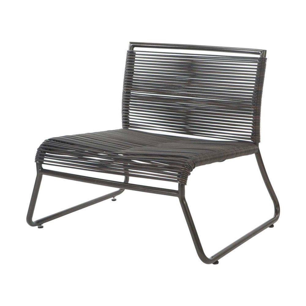 Grey Woven Armless Chair 