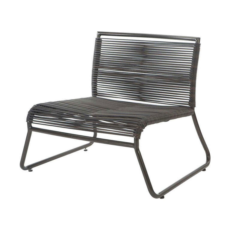 Grey Woven Armless Chair