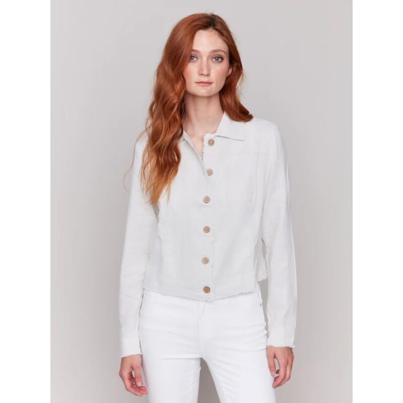 Charlie B Linen Blend Jacket Womens image number 0