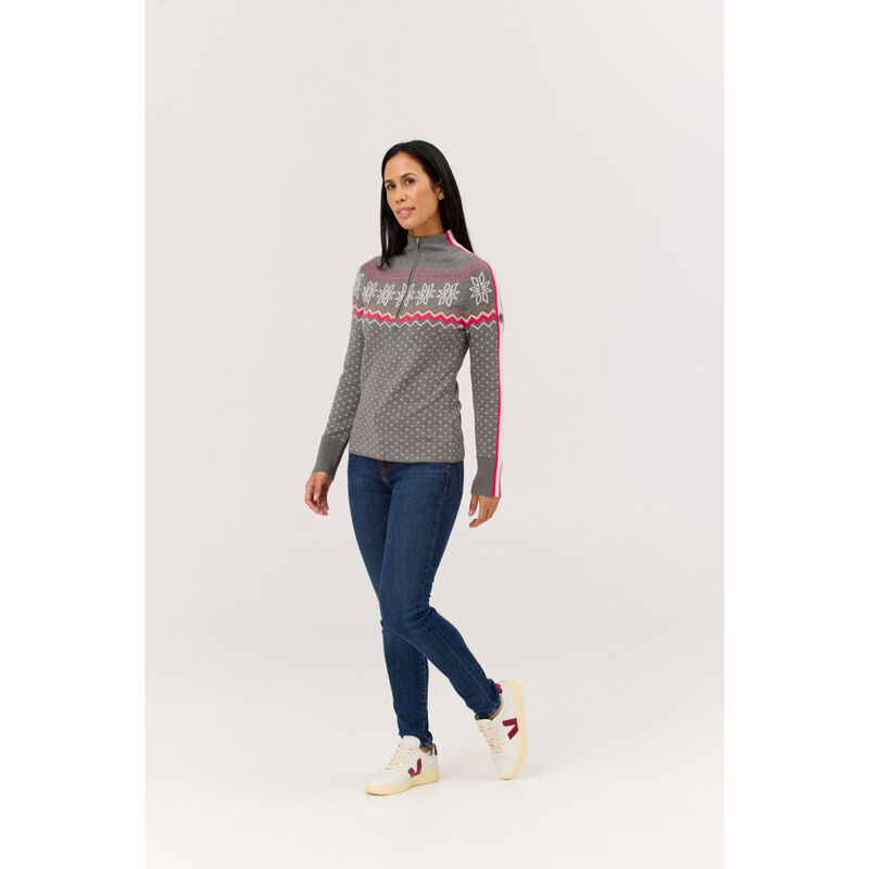 Krimson Klover Snowhut Zip Neck Sweater Womens image number 1