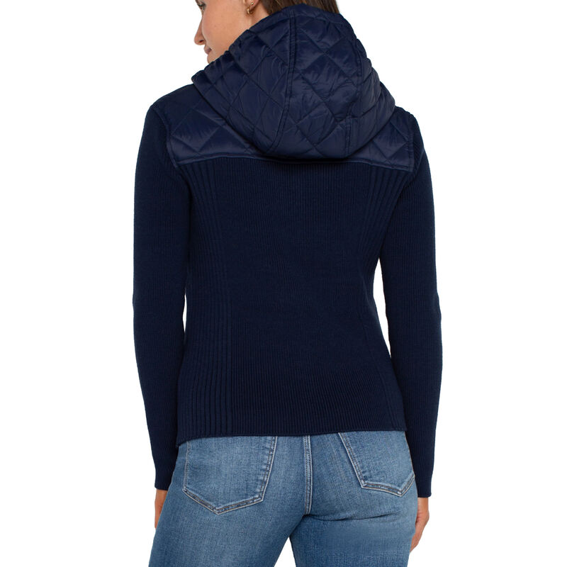 Liverpool Quilted Front Full-Zip Sweater Womens image number 1