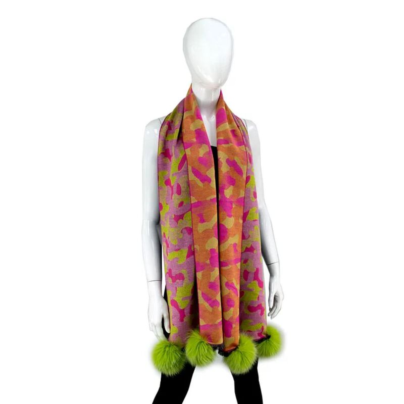 Mitchies Woven Camo Narrow Scarf Womens image number 0