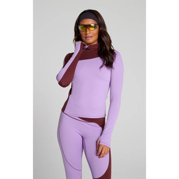 Seniq Wool Sculpt Merino Baselayer Mock Neck Top Womens