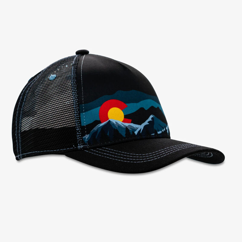Aksels Low Pro Colorado Mountain Night Time Snapback Hat image number 2