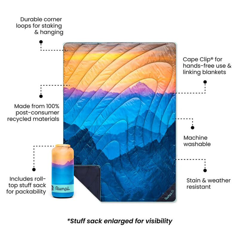 Rumpl Misty Peaks Mountainscape Original Puffy Blanket image number 1