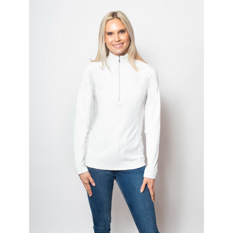 Sno Skins Wave Jacquard Zip Neck Womens image number 0