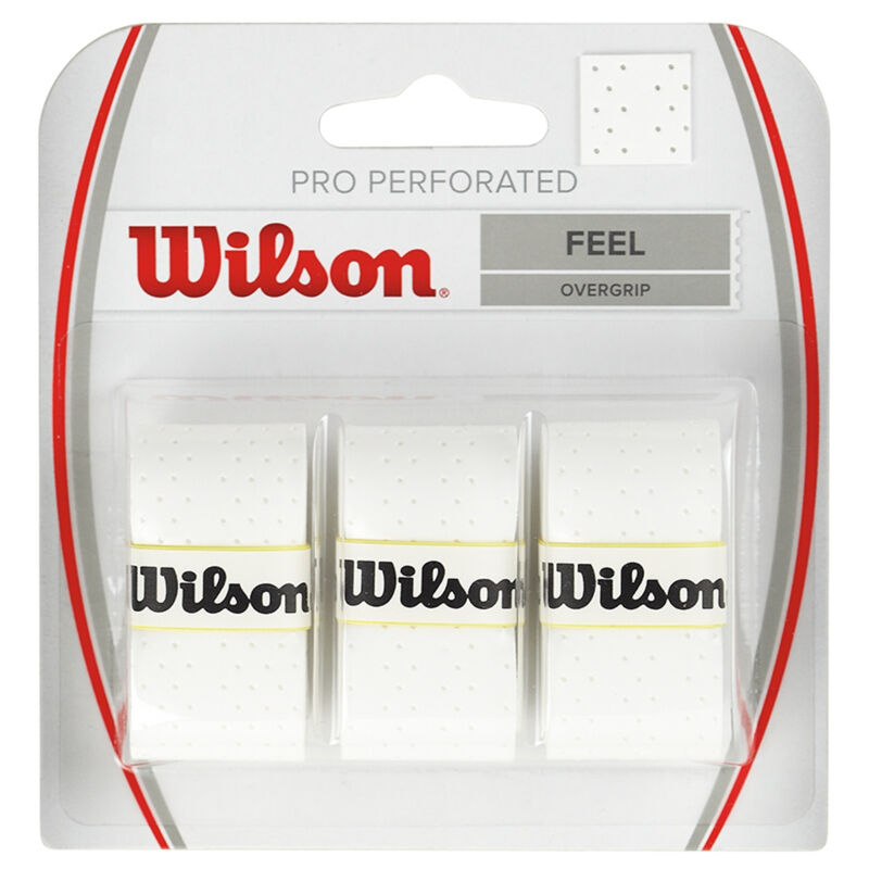 Wilson Pro Overgrip Perforated White 3 Pack image number 0