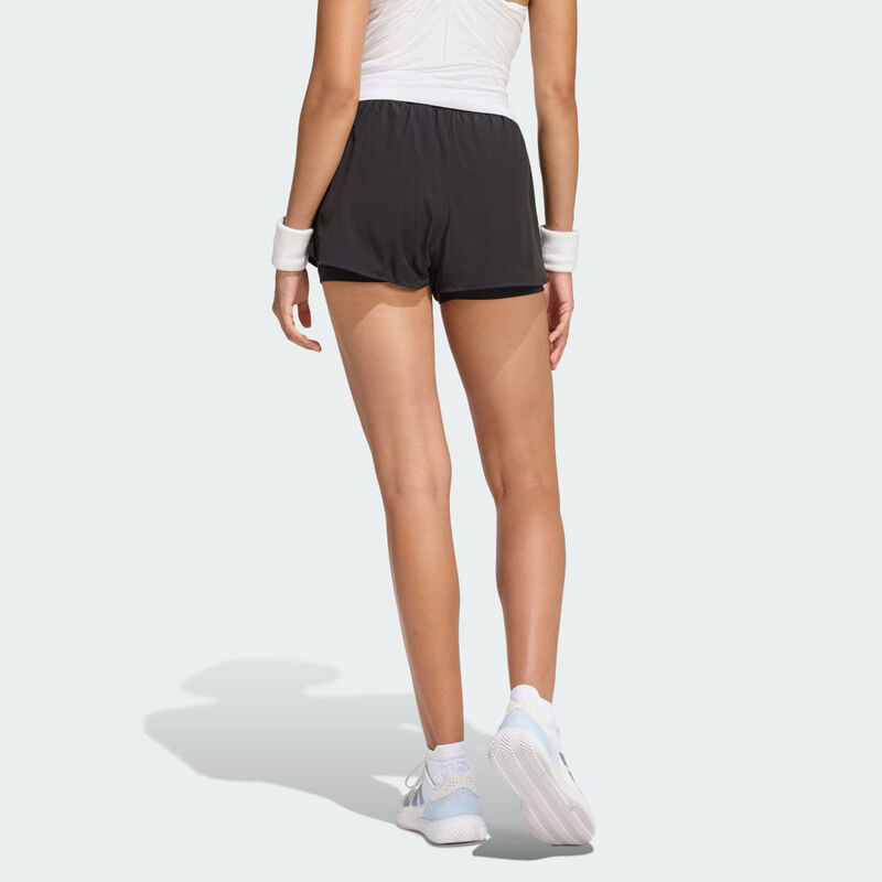 Adidas Tennis Climacool 2in1 Match Shorts Womens- Black image number 2