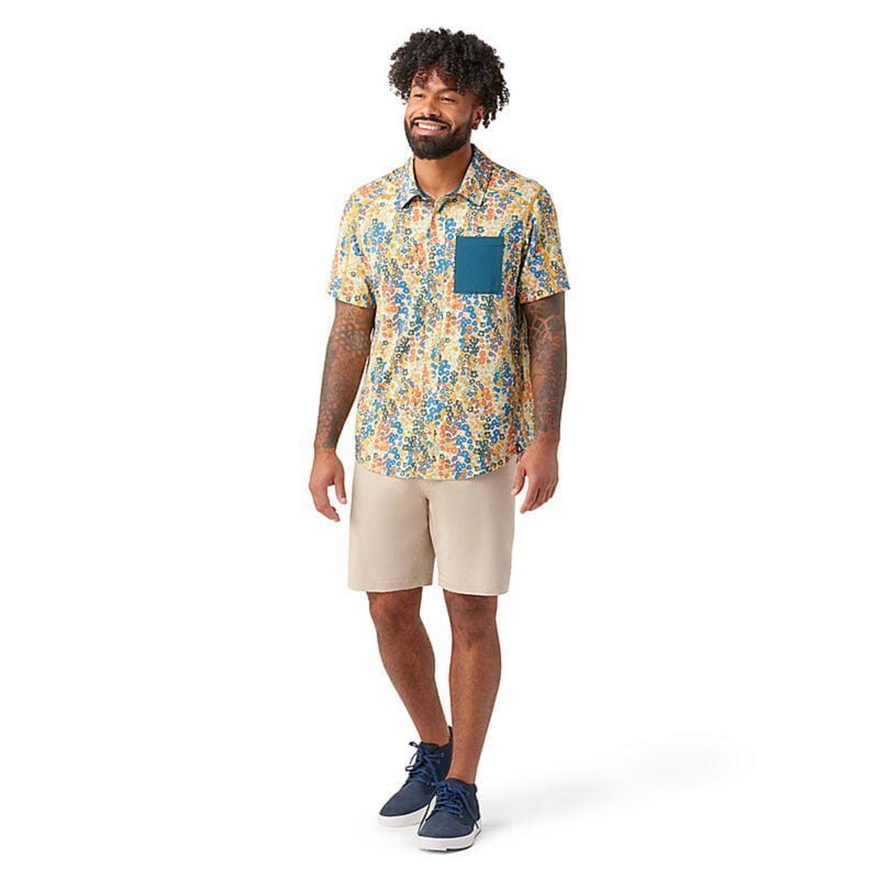Smartwool Printed Short-Sleeve Button Down Mens image number 1