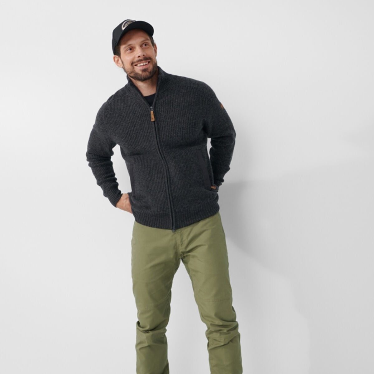 Fjallraven Ovik Zip Cardigan Knit Mens | Christy Sports