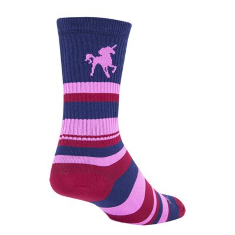 Sock Guy Pink Unicorn 6" Crew Socks image number 0