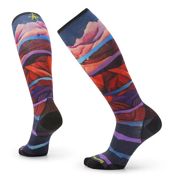 Smartwool Ski Zero Cushion Print Over The Calf Socks Womens