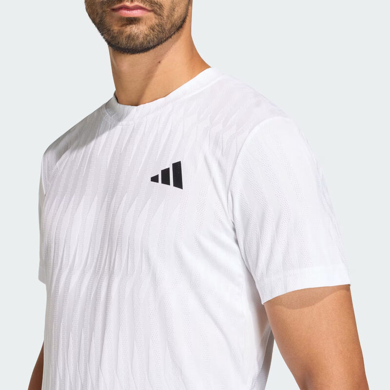 Adidas Tennis Climacool + Airchill Freelift T-Shirt Mens - White image number 3