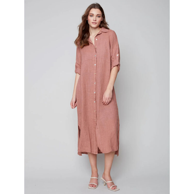 Charlie B Long Linen Duster Dress Womens image number 1