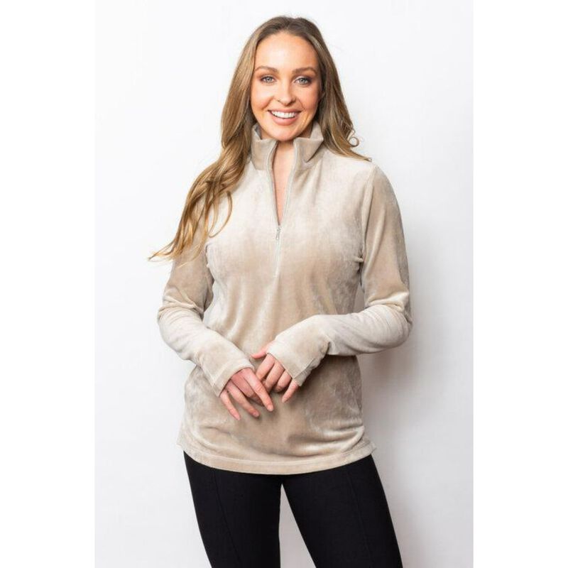 Sno Skins Plush Microfleece Zip Neck Womens image number 0