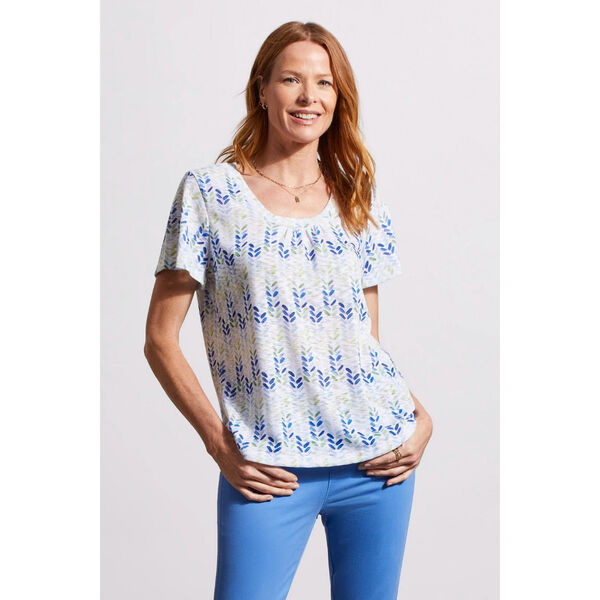 Tribal Printed U-Neck Top Womens