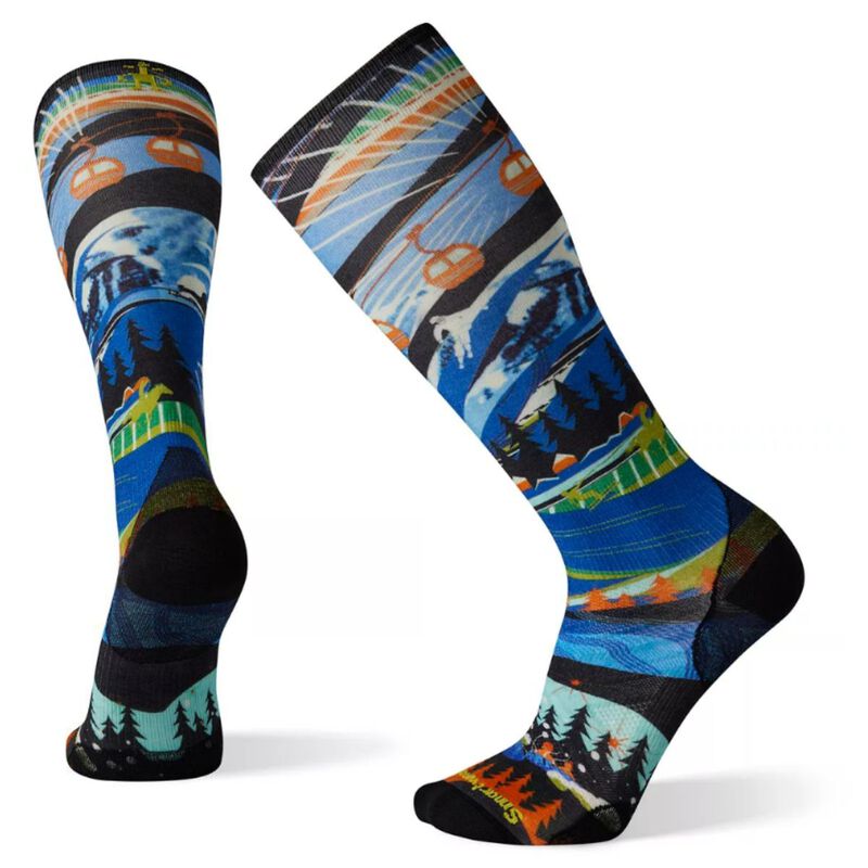 Smartwool Ski Zero Cushion Skication Print Over The Calf Socks Mens image number 0