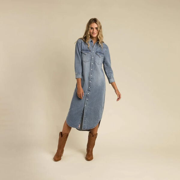 Sendero The Annie Pearl Snap Shirtdress Womens