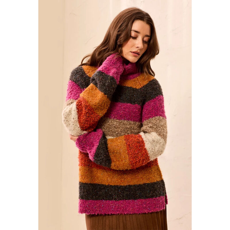 Tribal Soft Boucl&eacute; Long Sleeve Turtleneck Sweater Womens image number 1