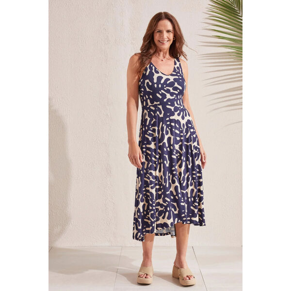 Tribal Printed Sleeveless High-Low Dress Womens