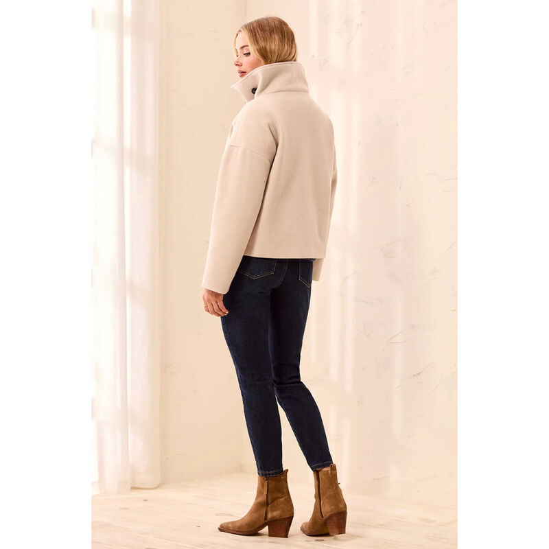 Tribal Lofty Knit Funnel Neck Button Front Jacket Womens image number 2