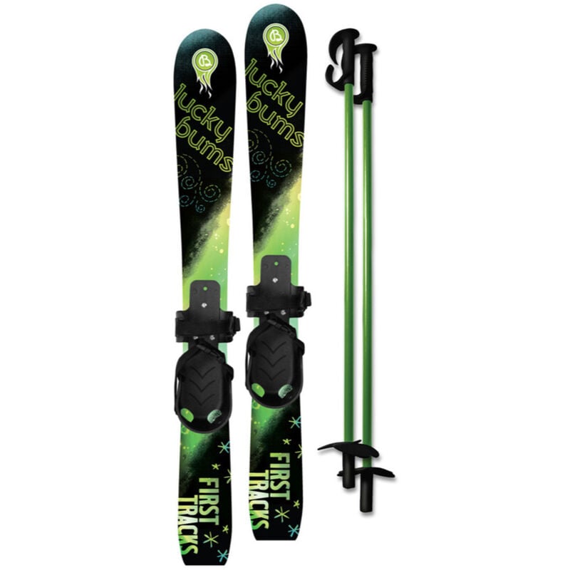 Lucky Bums Snow Skis + Bindings + Poles Kids image number 0