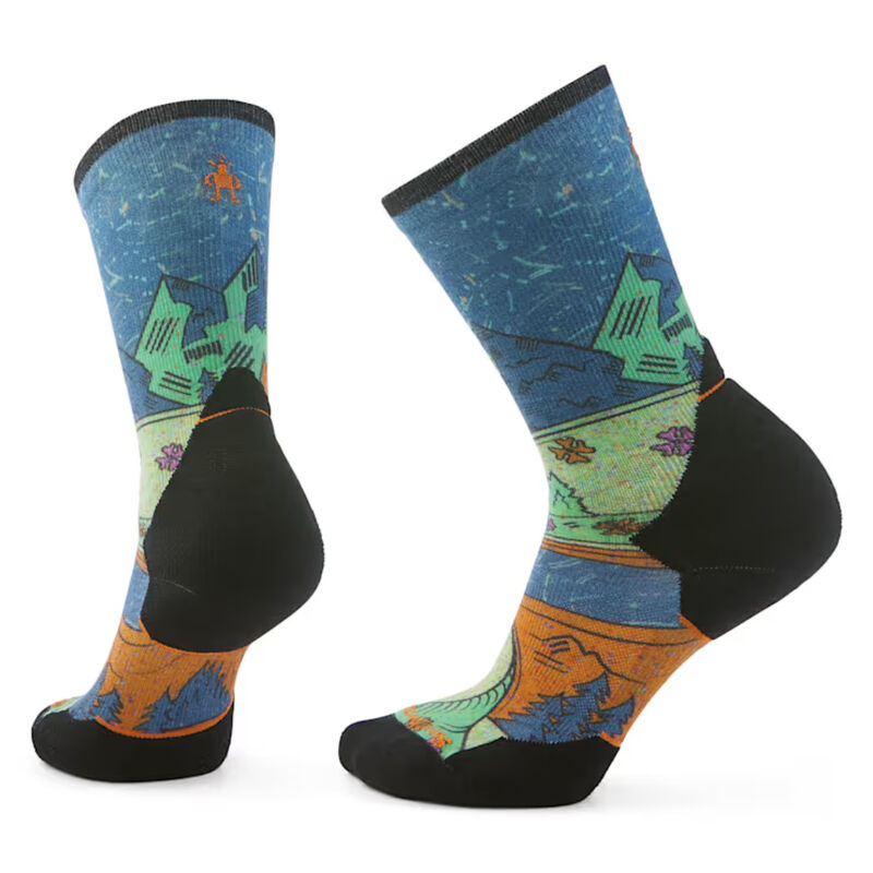 Smartwool Trail Run Mountain Print Crew Socks Womens image number 0