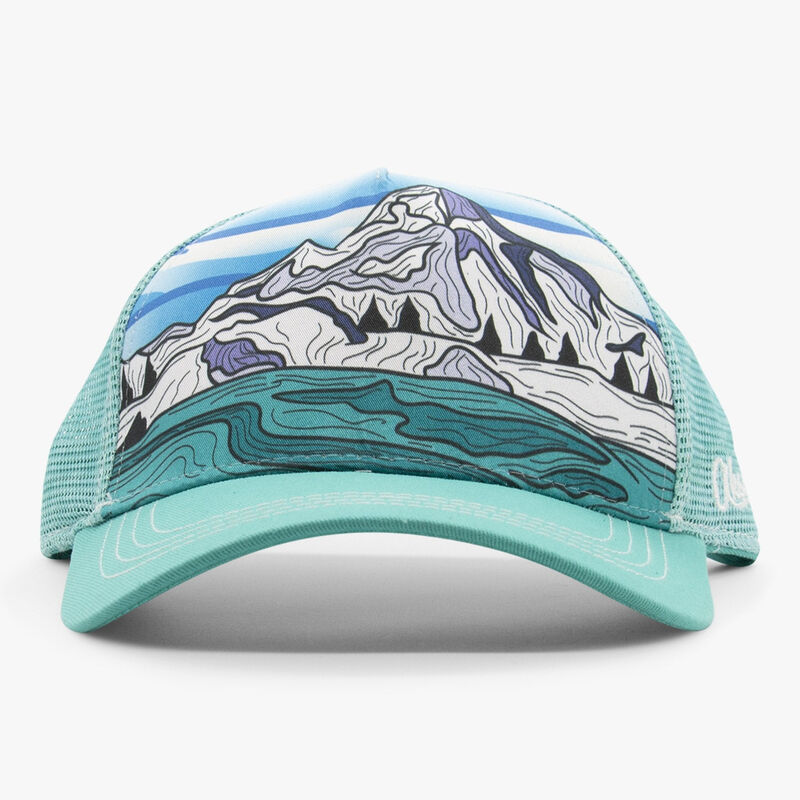 Aksels Abstract Winter Mountain Low Pro Trucker Hat image number 0