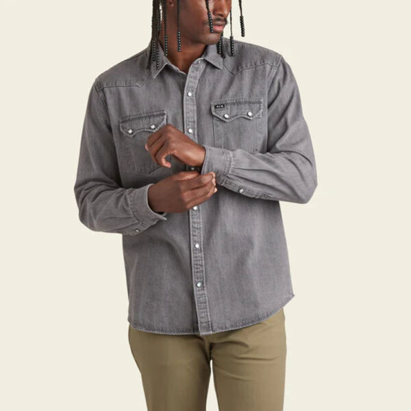 Howler Brothers Dust Up Denim Snapshirt Mens