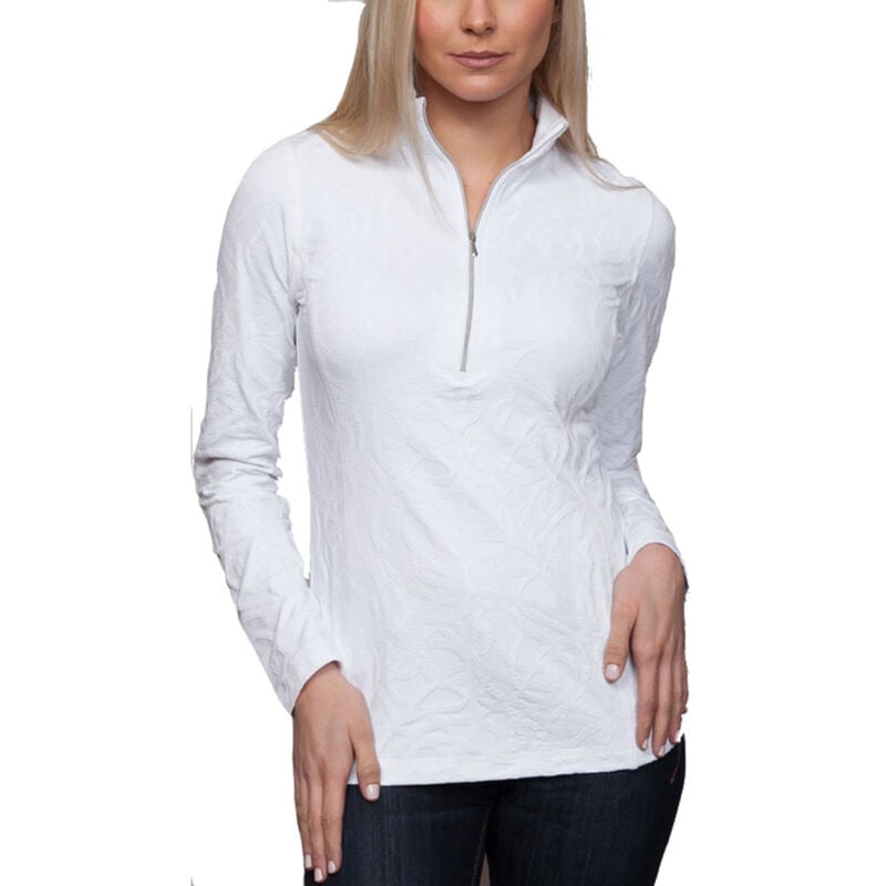 Sno Skins Textured Solid Zip-T Womens image number 0