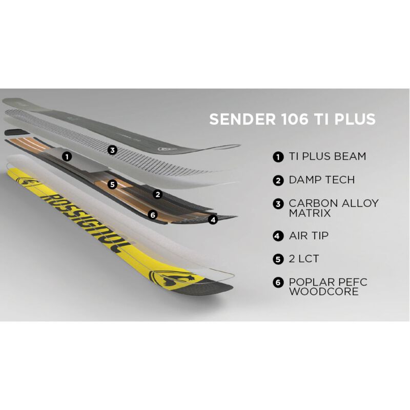 Rossignol Sender 106 Ti Skis image number 4