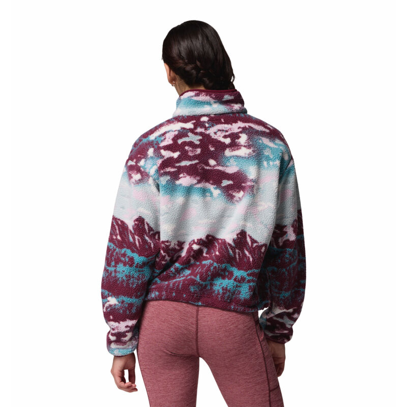 Columbia Helvetia II Printed Cropped Half Snap Fleece Pullover Womens image number 1