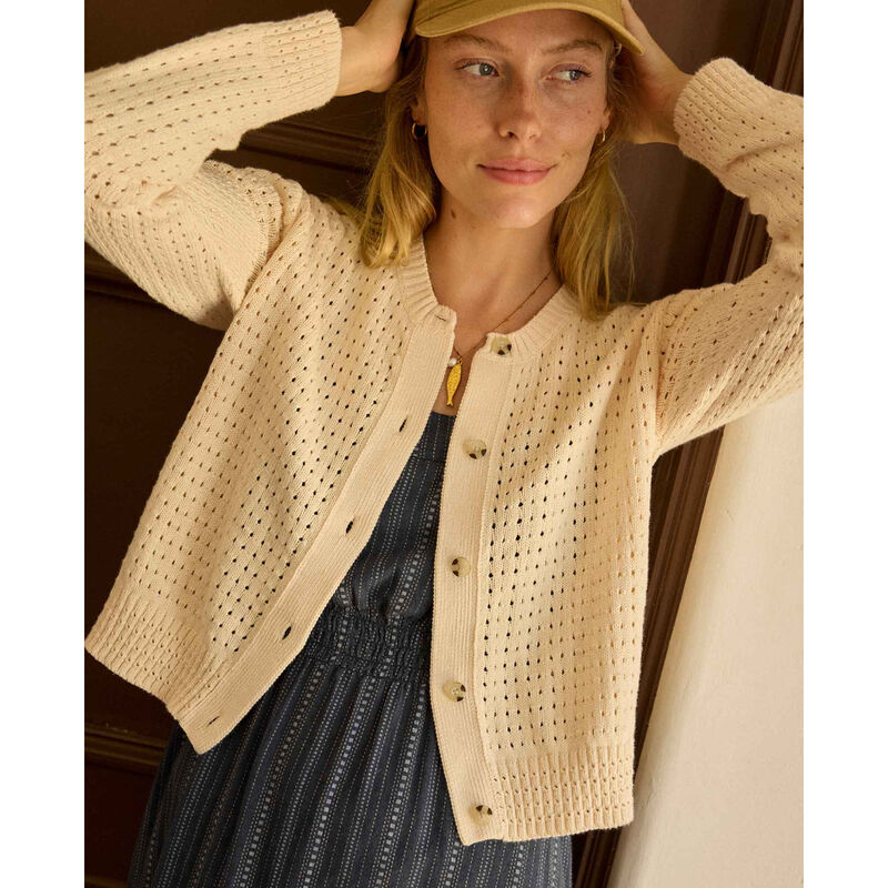 Toad&Co Bianca Pointelle Cardigan Womens image number 4