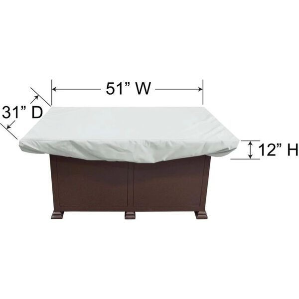 Treasure Garden Large Rectangle Fire Pit-Table-Ottoman Protective Cover