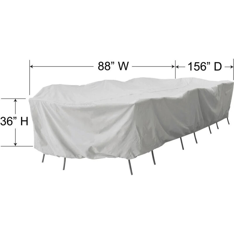 Treasure Garden X-Large Oval-Rectangle Table and Chairs Protective Cover image number 1
