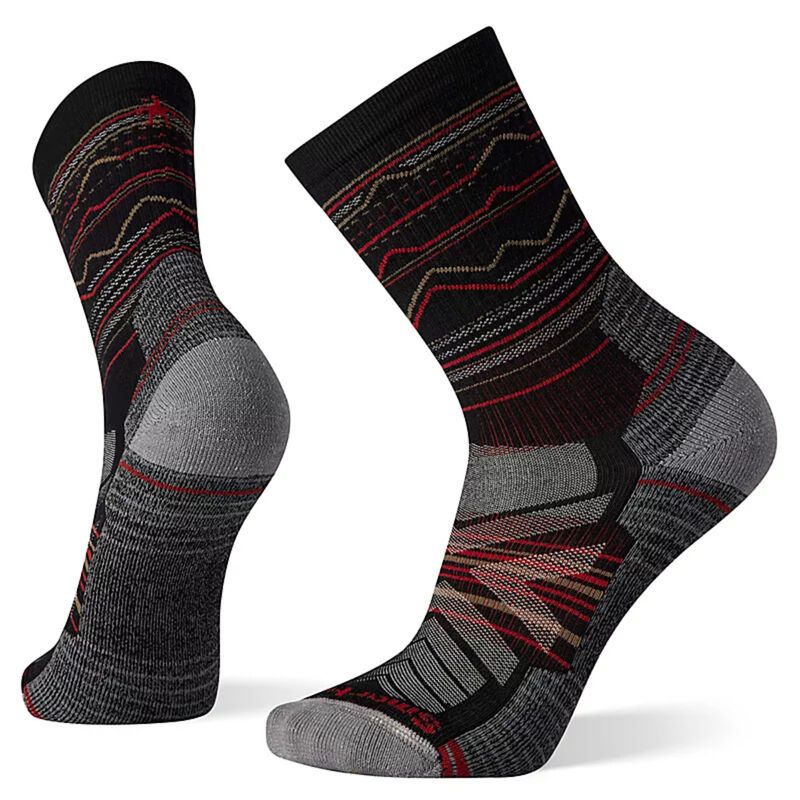 Smartwool Hike Light Cushion Mountain Range Pattern Crew Sock Mens image number 0