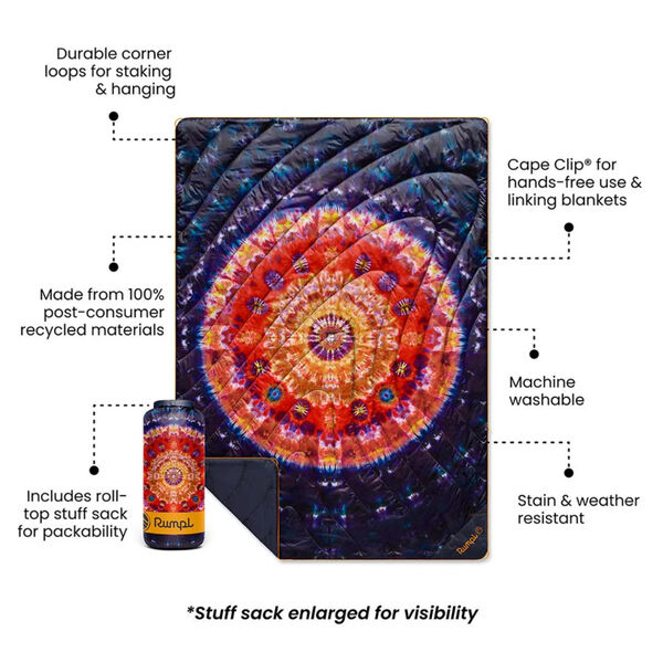 Rumpl Tapestry Tie Dye Original Puffy Blanket